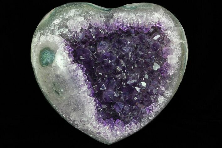 Purple Amethyst Crystal Heart - Uruguay #76808